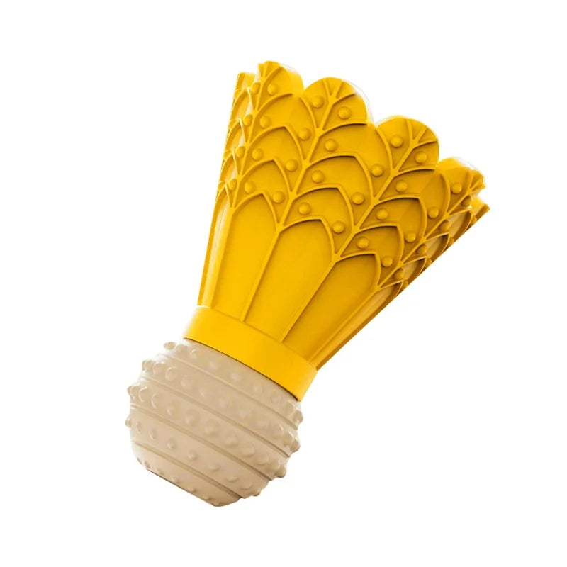 Juguete de TPR con Forma de Bádminton para Perros - Resistente a Mordiscos y Limpieza Dental