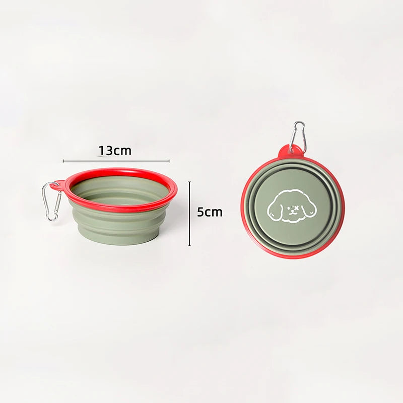 Cuenco Plegable Portátil 350 ml para Perros y Gatos – Diseños con Motivos de Mascota