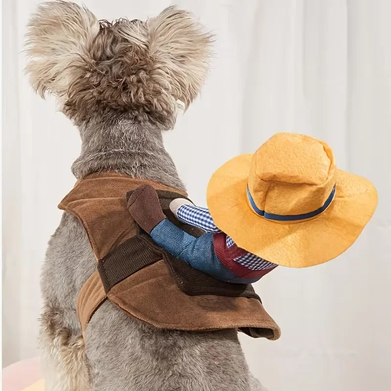Set Disfraz de Vaquero Premium para Perros y Gatos – Cosplay Estilo Western para Halloween y Fiestas | Tallas S a XL