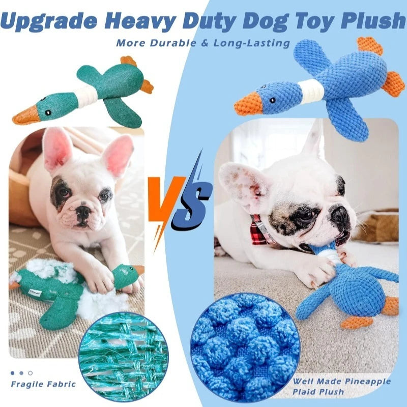 Juguete de Peluche Ganso con Sonido para Perros - Resistente a Mordiscos