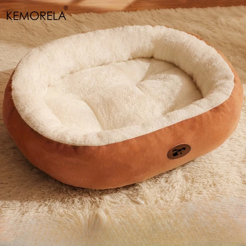 Cama Ovalada Acolchada para Gatos y Perros | Todas las Temporadas