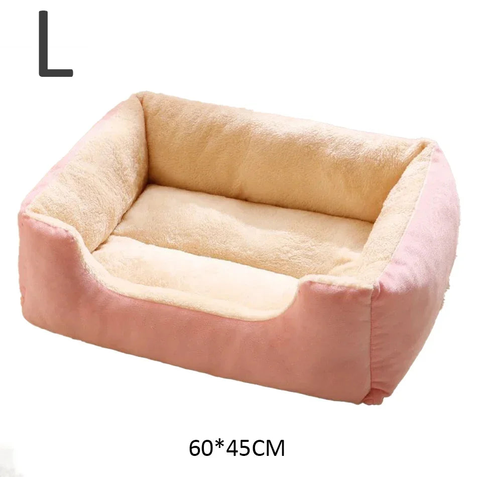 Cama Cojín de Felpa Corta para Gatos y Perros – Suave, Transpirable, Tallas S, M y L