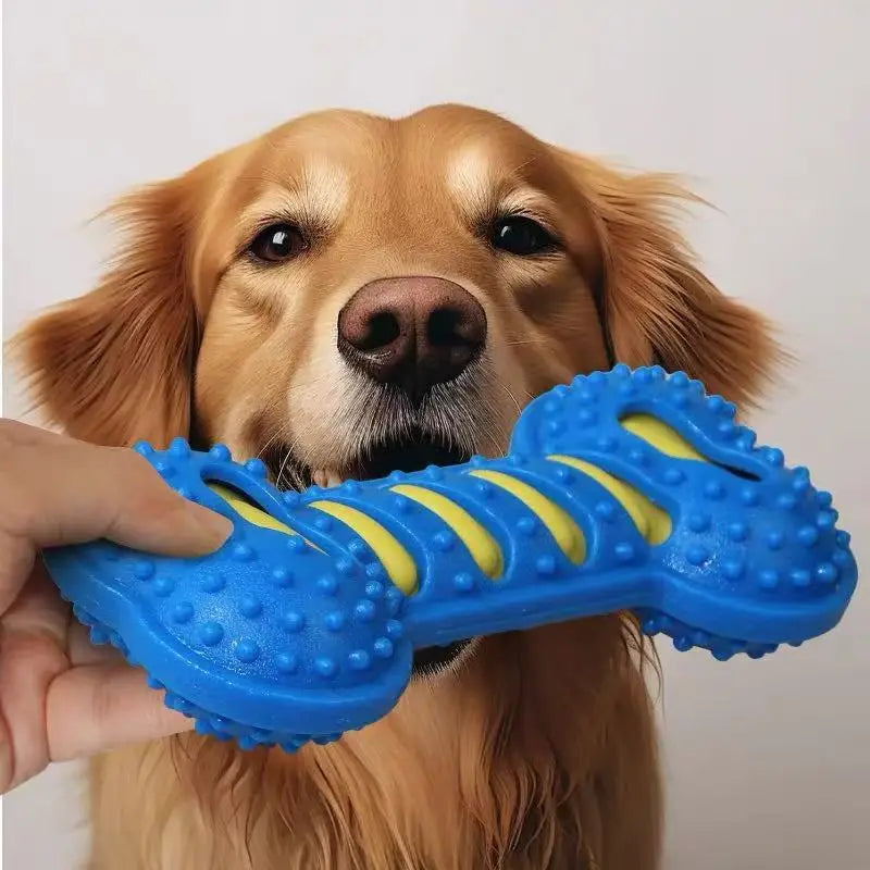 Hueso de Goma con Sonido para Perros - Resistente a Mordiscos 19x9 cm