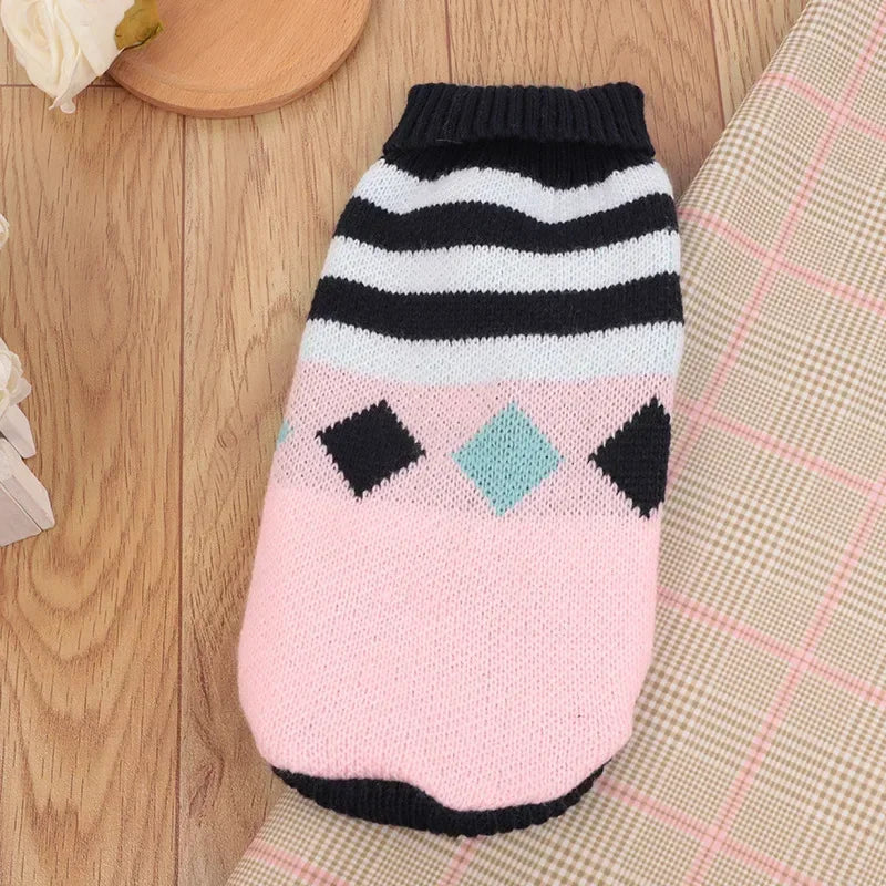 S-2XL Turtleneck Cat Sweater Knitted Jumper Cat Christmas Sweater for Cats Small Dogs Winter Sphynx Cat Clothes Pet Costumes