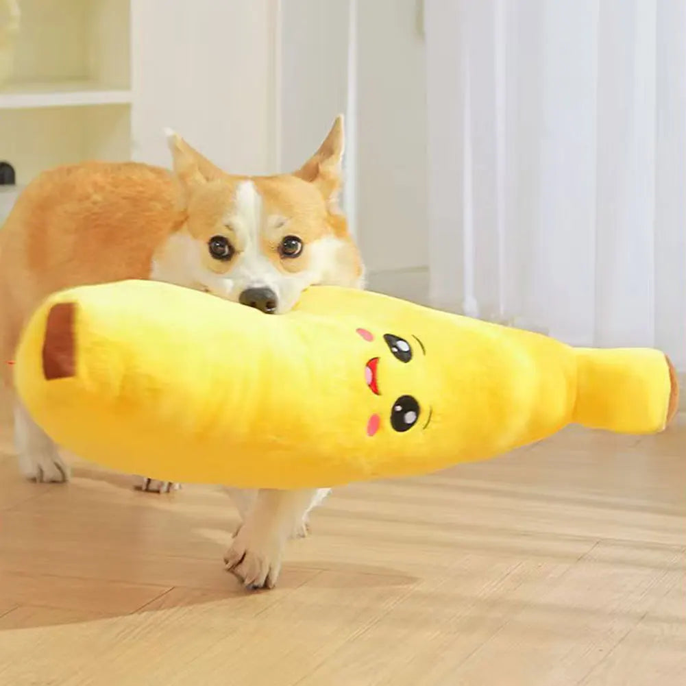 Plátano de Peluche 2 en 1 para Perros - Antiansiedad con Sonido 26 cm