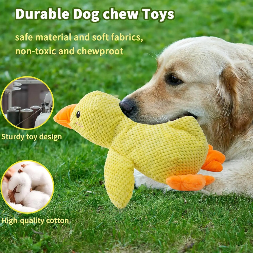 Pato de Peluche con Sonido para Perros - Resistente a Mordiscos para Razas Pequeñas y Grandes