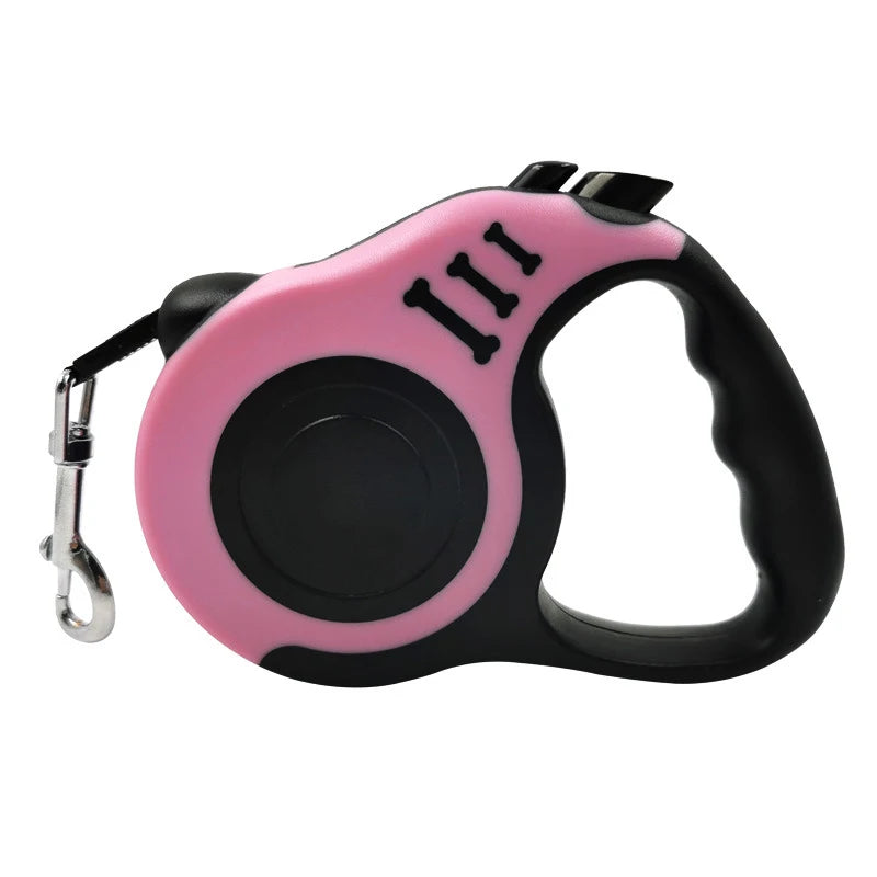 Correa Retráctil de Nylon para Perros y Gatos — 3 m (hasta 8 kg) y 5 m (hasta 14 kg), Colores Bicolor