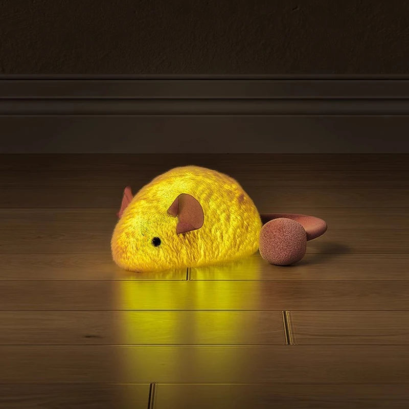Ratón de Peluche Luminoso con Sonido para Gatos - Juguete Interactivo 15 cm