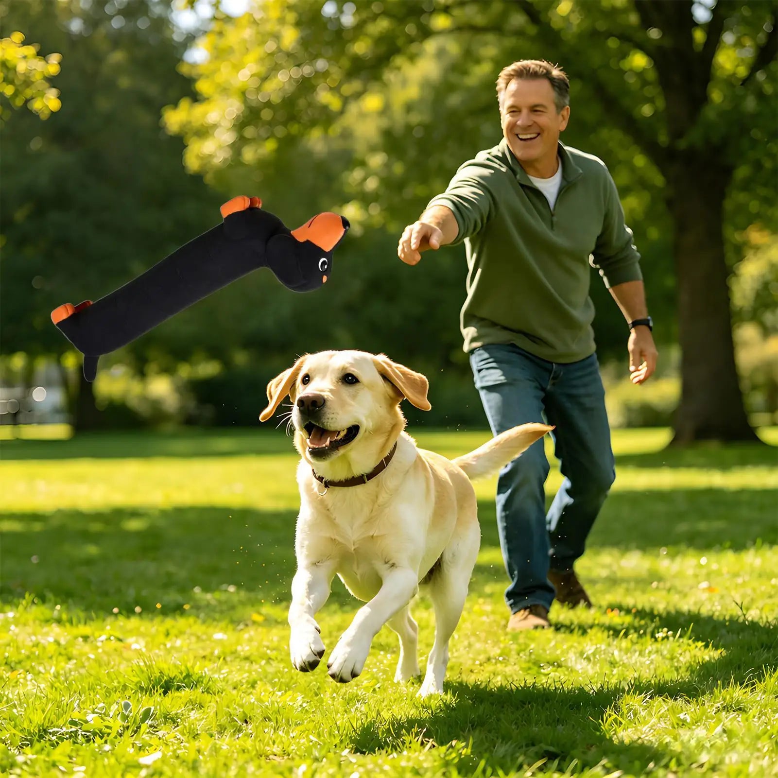 Juguete de Goma con Sonido en Forma de Dachshund para Perros - 25 cm