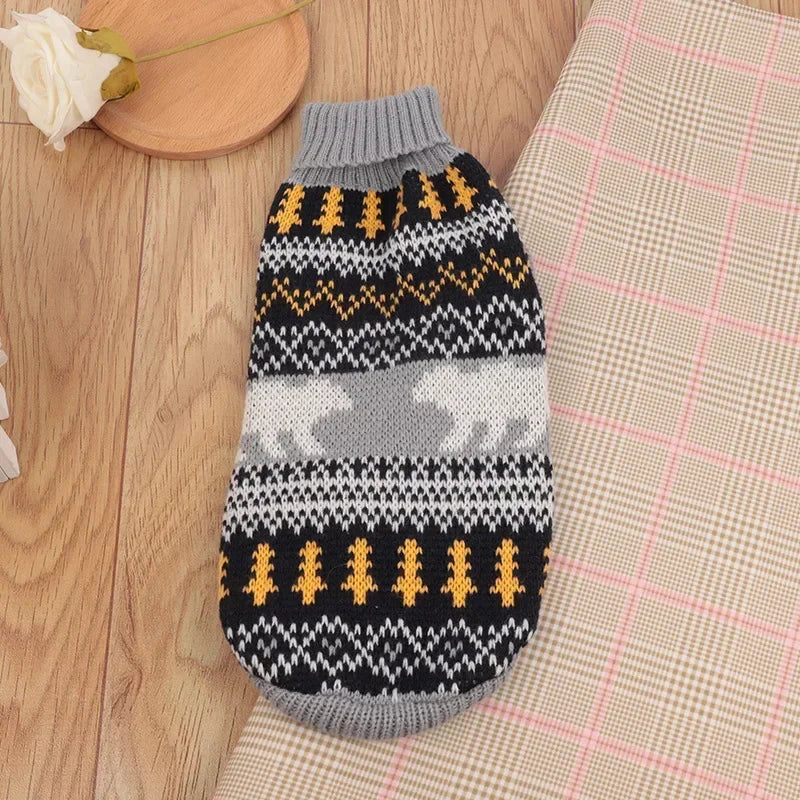 S-2XL Turtleneck Cat Sweater Knitted Jumper Cat Christmas Sweater for Cats Small Dogs Winter Sphynx Cat Clothes Pet Costumes