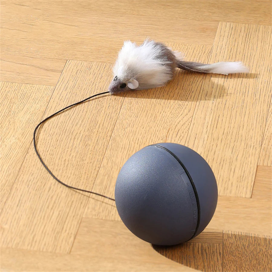 Pelota Interactiva Automática para Gatos con Ratón
