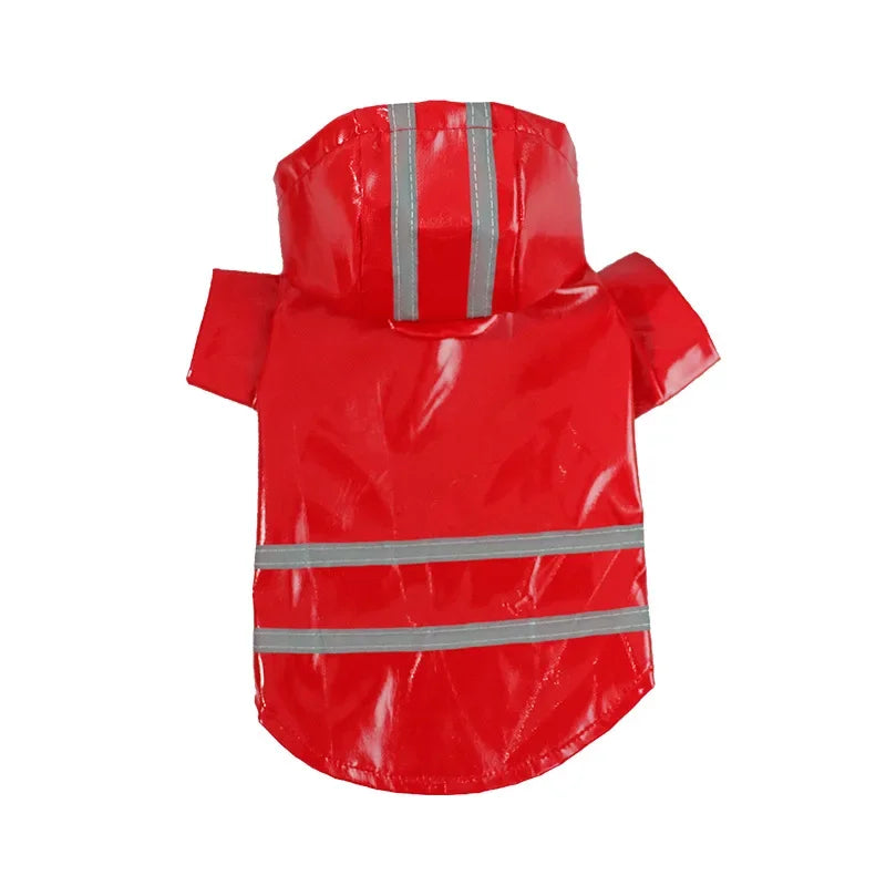 Chubasquero Poncho Impermeable con Franja Reflectante para Perros Pequeños – PU Cortavientos | Tallas S a XL