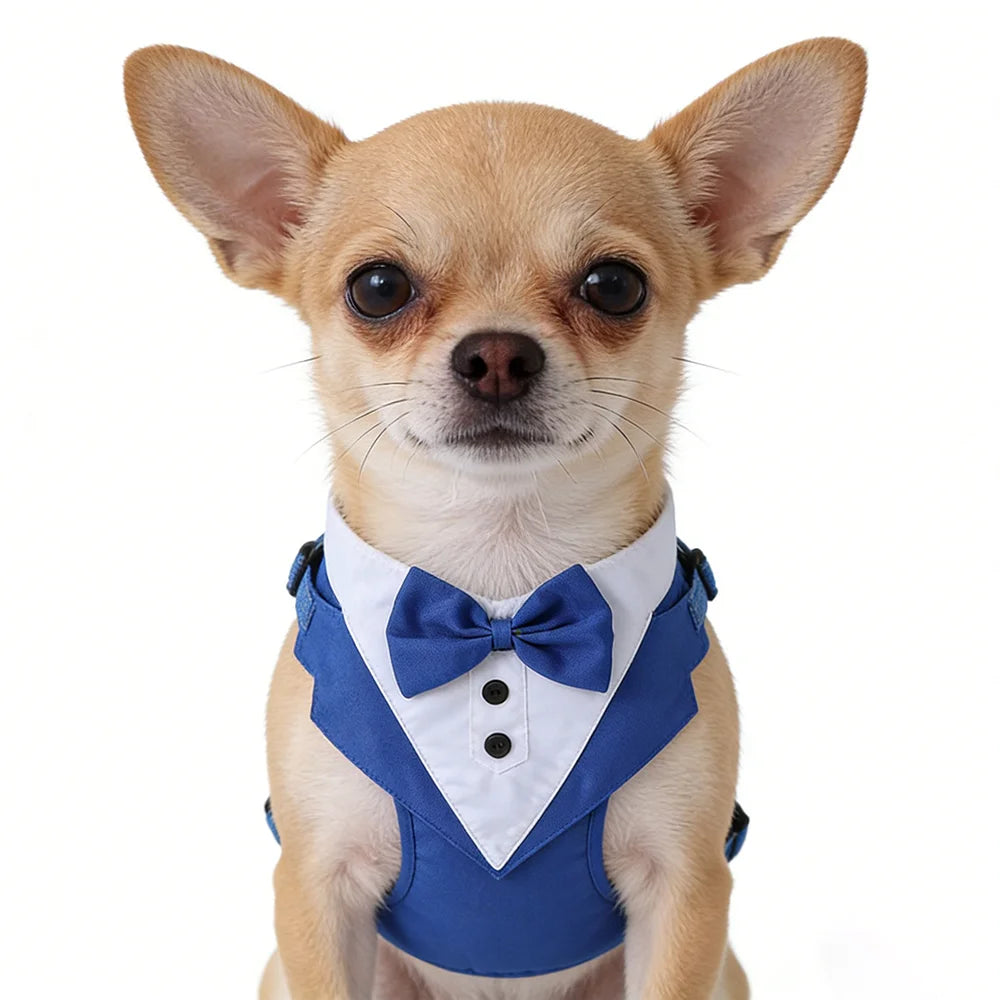 Traje Elegante con Pajarita para Perros y Gatos – Esmoquin para Bodas, Fiestas y Navidad | Tallas S a XL