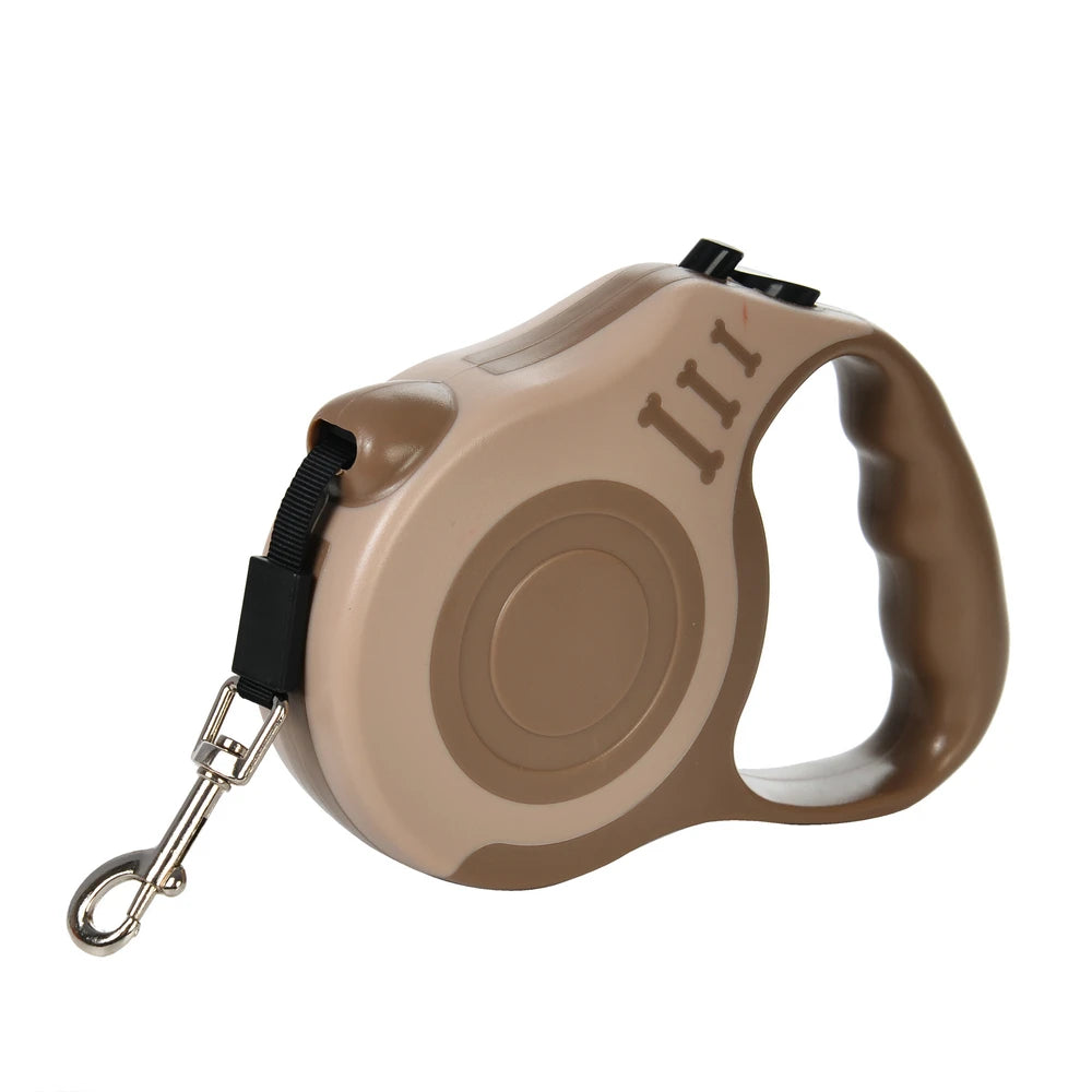 Correa Retráctil de Nylon para Perros y Gatos — 3 m (hasta 8 kg) y 5 m (hasta 14 kg), Colores Bicolor