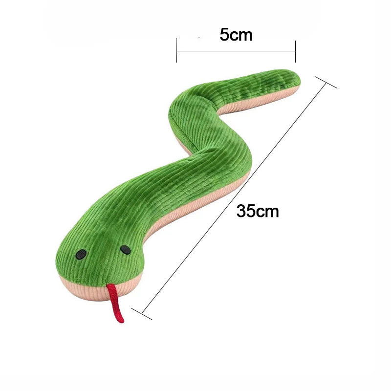 Juguete Serpiente de Peluche para Gatos y Perros - 42 cm para Patear y Morder