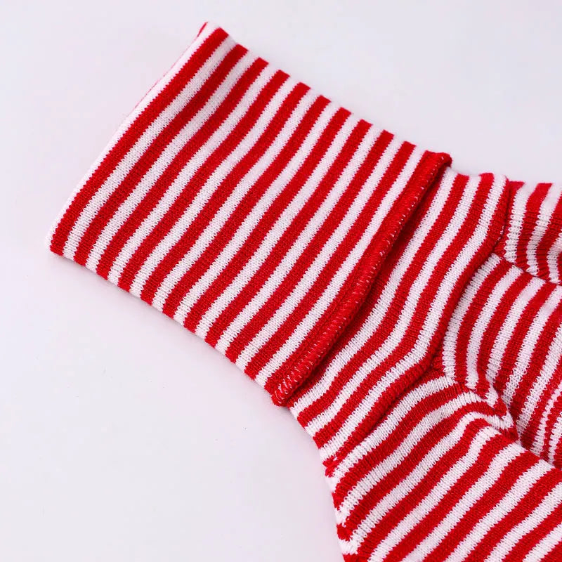 Italian Greyhound Red Striped Sweater Whippet Turtleneck Coat Stretch Warm Pet Clothing