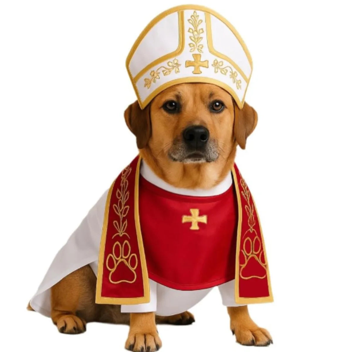 Set Disfraz con Sombrero para Perros y Gatos – Diseño Prisionero o Papa | Tallas S a L