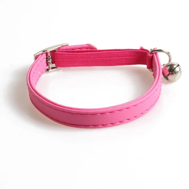 Collar Elástico con Cascabel para Gatos y Cachorros — Colores Macaron, Ajustable