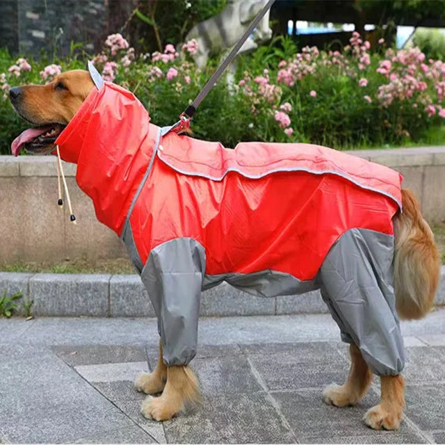 Chubasquero Impermeable con Capucha para Perros – Razas Medianas y Grandes | Tallas 12 a 30