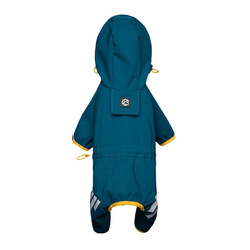 Mono Impermeable con Franja Reflectante para Perros Pequeños y Medianos – Chubasquero Jumpsuit | Tallas S a 2XL