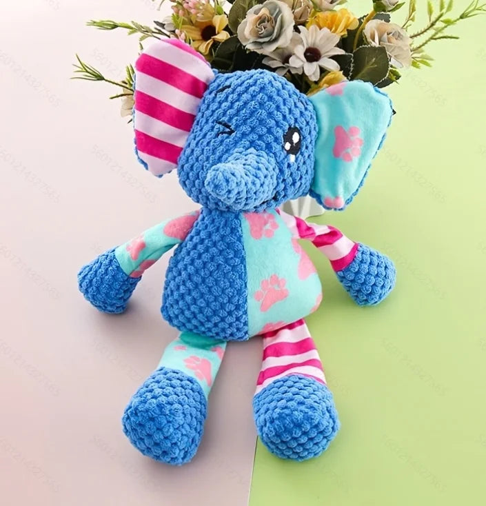 Juguete de Peluche Interactivo para Perros y Gatos - Forma de Animal con Sonido y Limpieza Dental