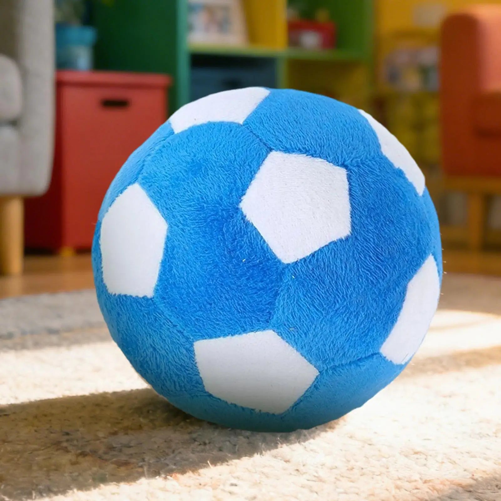 Balón de Fútbol de Peluche con Sonido para Perros - Interior y Exterior 12 cm