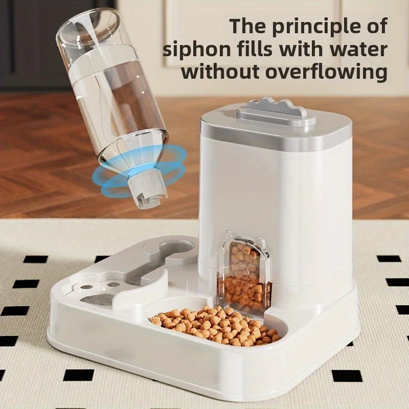 Comedero Automático 2 en 1 con Dispensador de Agua para Gatos y Perros