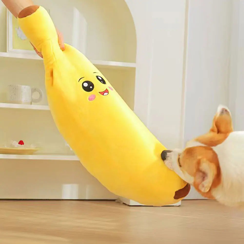 Plátano de Peluche 2 en 1 para Perros - Antiansiedad con Sonido 26 cm