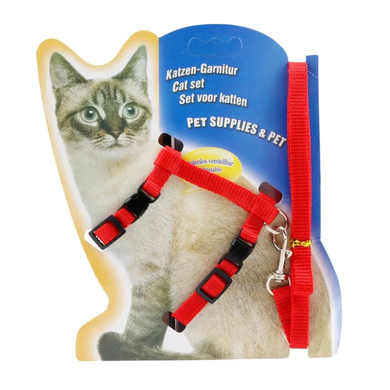 Arnés y Correa Ajustable para Gatos y Gatitos — Diseño Antipescozones