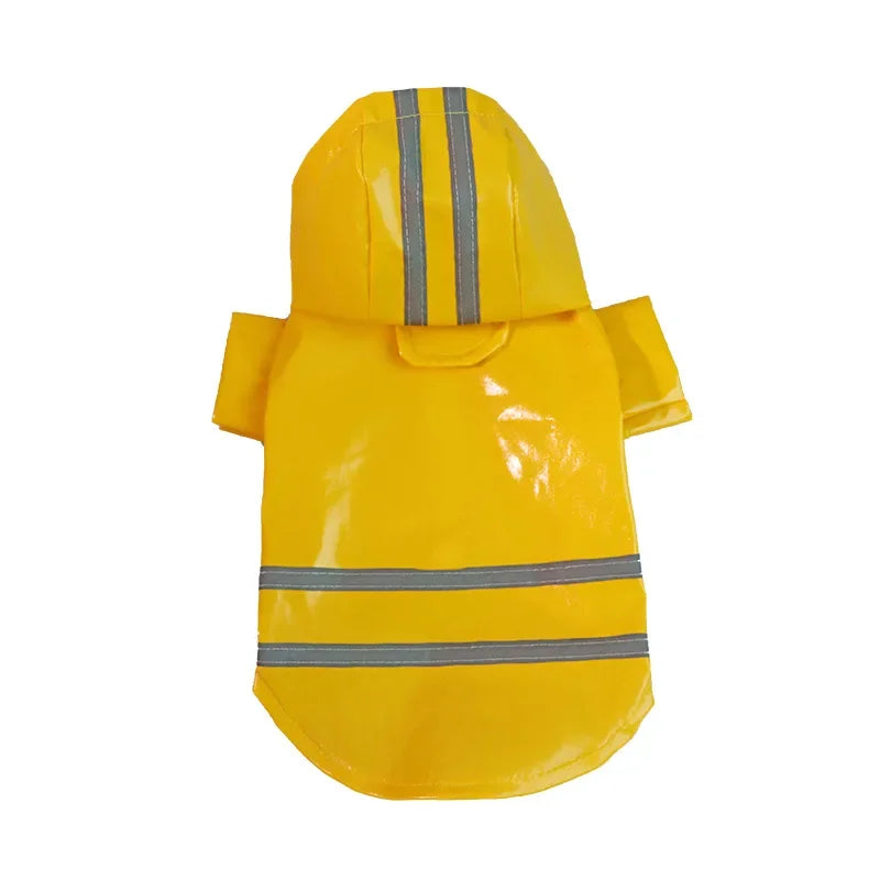 Chubasquero Poncho Impermeable con Franja Reflectante para Perros Pequeños – PU Cortavientos | Tallas S a XL