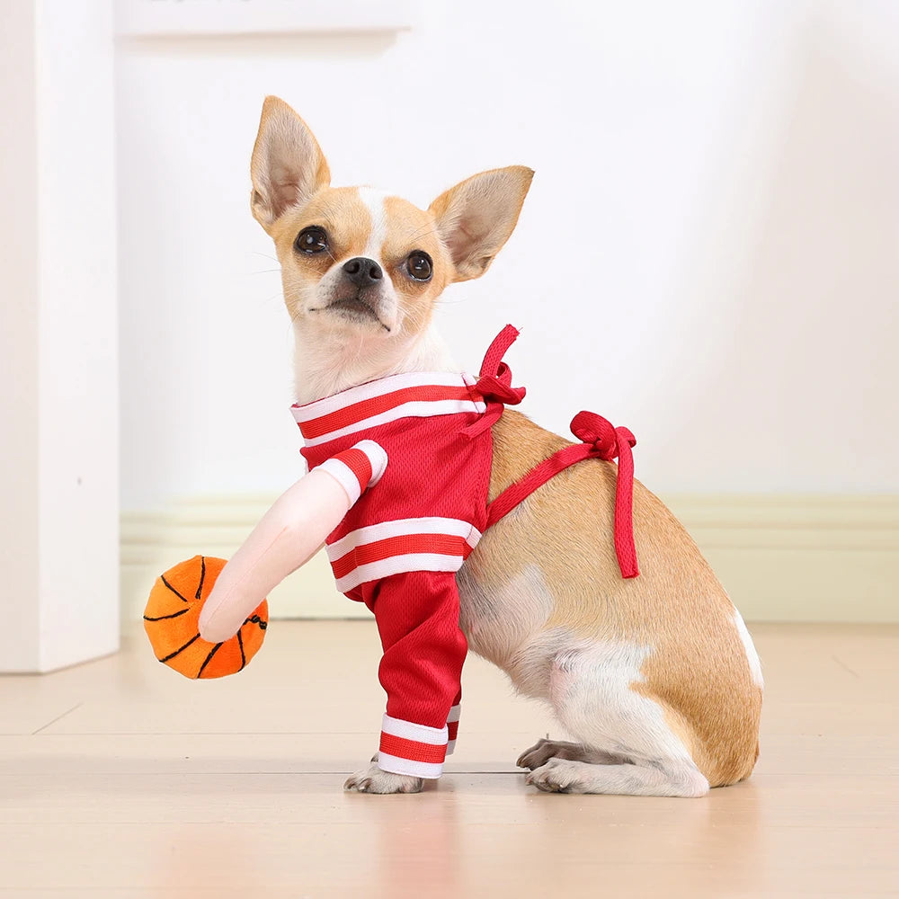 Disfraz de Camiseta de Baloncesto para Perros y Gatos – Transpirable y Ajustable | Tallas XS a XL
