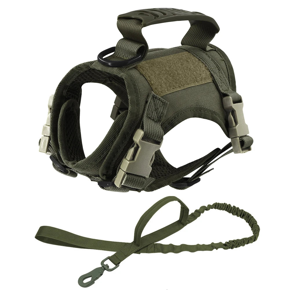 Arnés Táctico Antipérdida para Gatos y Perros Pequeños — Chaleco con Cojín de Aire, Asa de Control, Talla Única Ajustable
