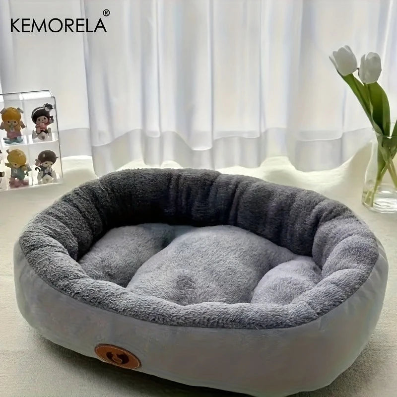 Cama Ovalada Acolchada para Gatos y Perros | Todas las Temporadas