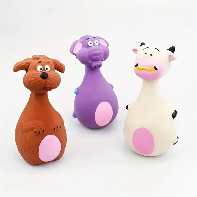 Juguetes de Goma con Sonido para Perros Pequeños y Medianos - 4 Diseños