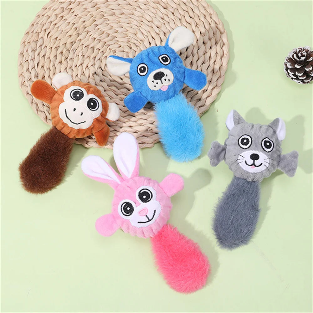 Juguete de Peluche con Sonido para Perros Pequeños - Forma de Animal (17-21 cm)
