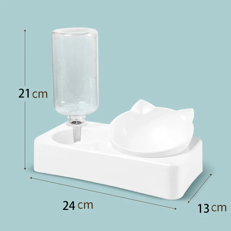 Comedero y Bebedero 2 en 1 para Perros y Gatos – Doble Cuenco Antideslizante con Dispensador de Agua Automático