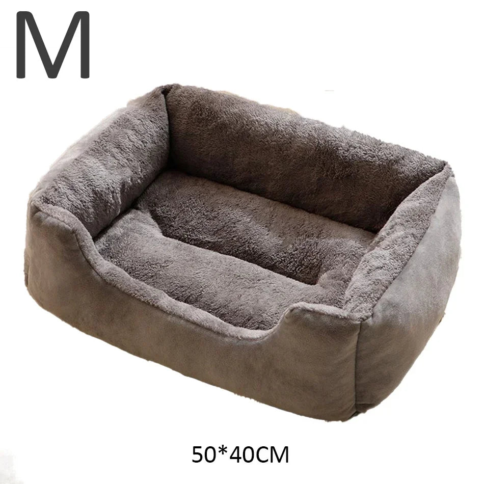 Cama Cojín de Felpa Corta para Gatos y Perros – Suave, Transpirable, Tallas S, M y L