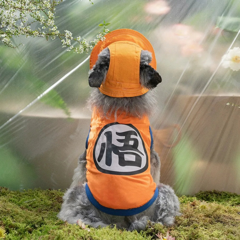 New Goku Pet Vest Cat Dog Summer Schnauzer Puppy Teddy Small Dog Bichon Cat Clothes Spring, Autumn, Summer