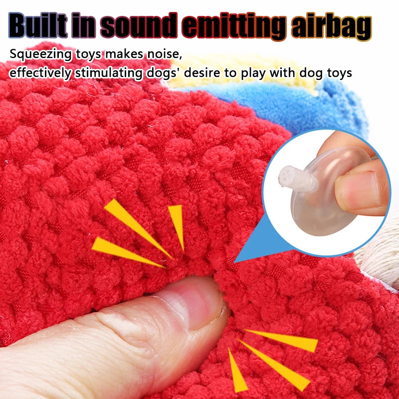 Juguete Loro de Peluche con Sonido para Perros Pequeños y Medianos