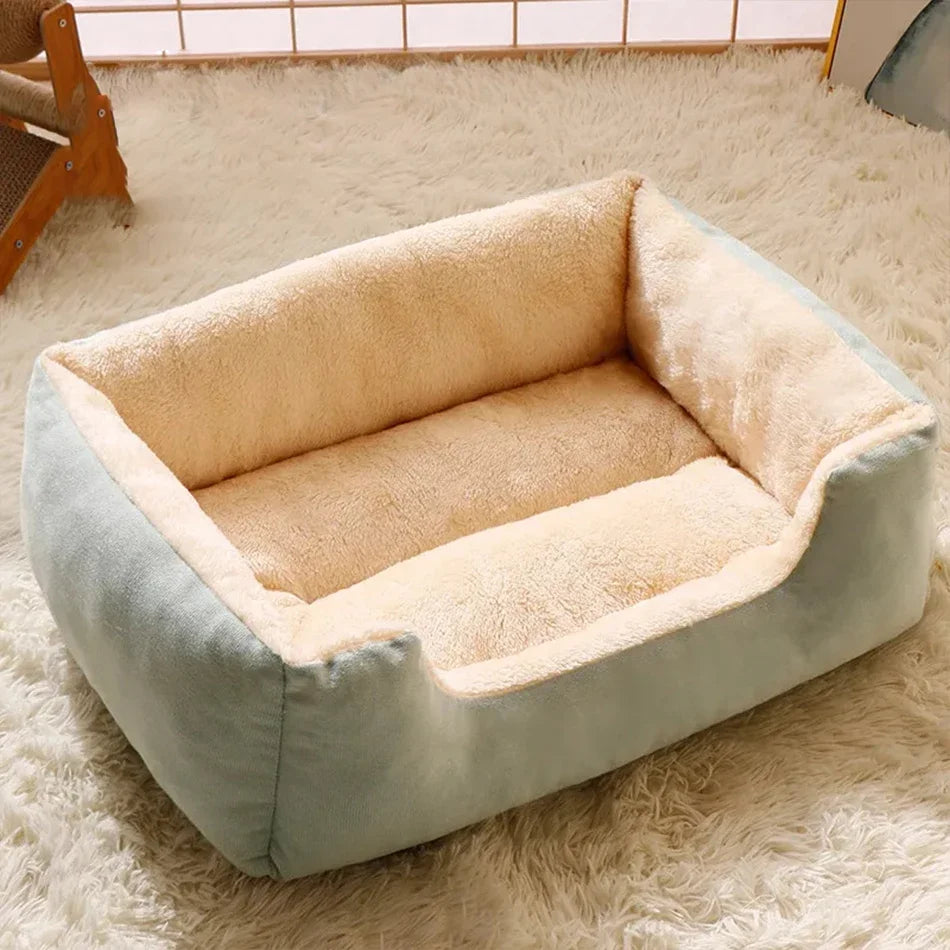 Cama Cojín de Felpa Corta para Gatos y Perros – Suave, Transpirable, Tallas S, M y L