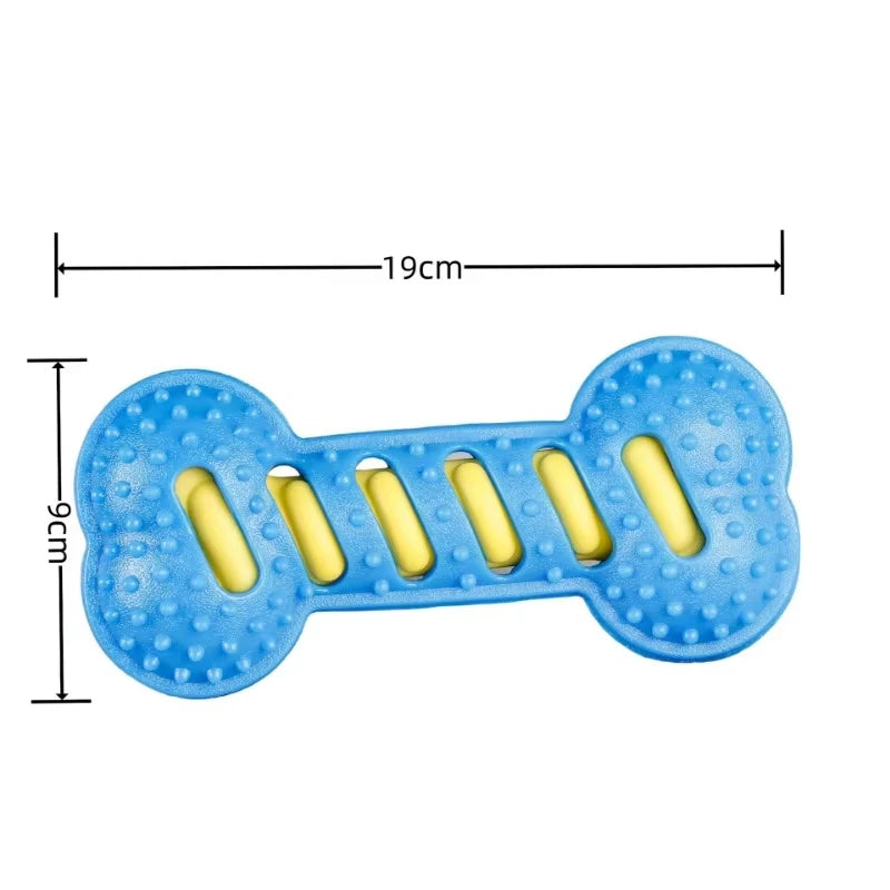 Hueso de Goma con Sonido para Perros - Resistente a Mordiscos 19x9 cm