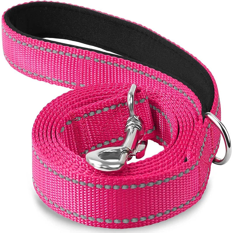 Correa Reflectante para Perros y Gatos — Paseo Nocturno, Varios Colores y Longitudes