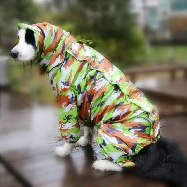 Chubasquero Impermeable con Capucha para Perros – Razas Medianas y Grandes | Tallas 12 a 30