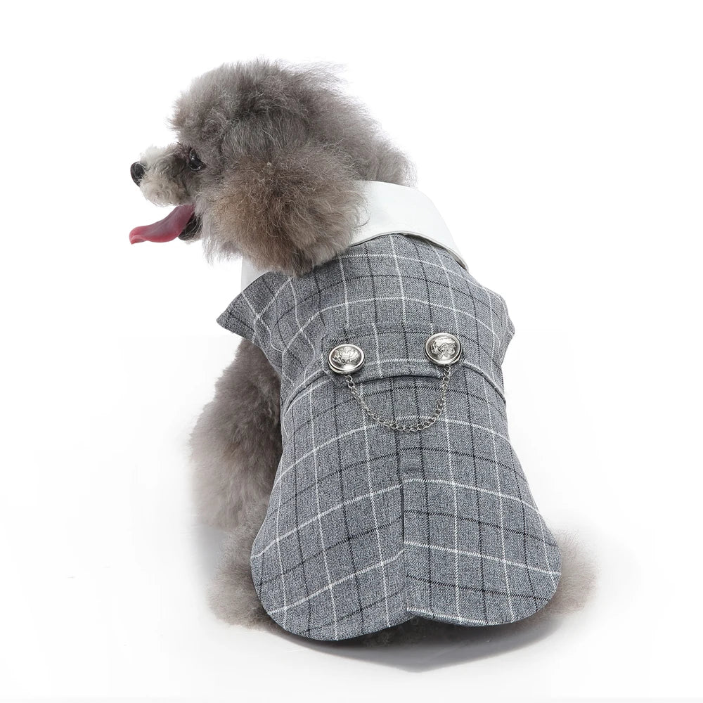 Esmoquin Formal con Pajarita para Perros y Gatos – Traje Elegante para Bodas, Halloween y Fiestas | Tallas XS a XL