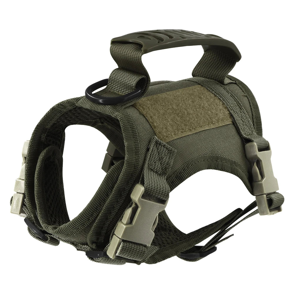 Arnés Táctico Antipérdida para Gatos y Perros Pequeños — Chaleco con Cojín de Aire, Asa de Control, Talla Única Ajustable