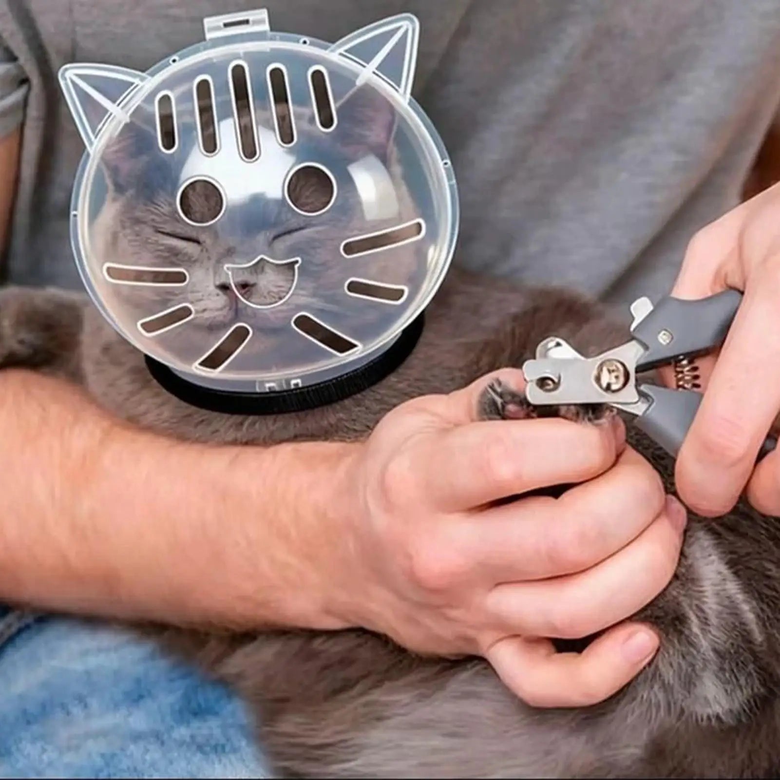 Cat Head Protection Ball, Pet Grooming Accessories Breathable Mask Swimming Helmet Cat Supplies
