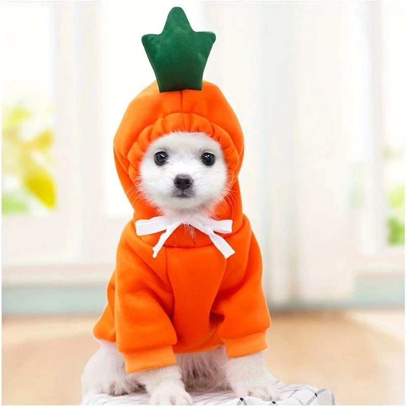 Cute Fruit Dog Clothes for Small Dogs Hoodies Warm Fleece Pet Clothing Puppy Cat Costume Coat for French Chihuahua Jacket Suit