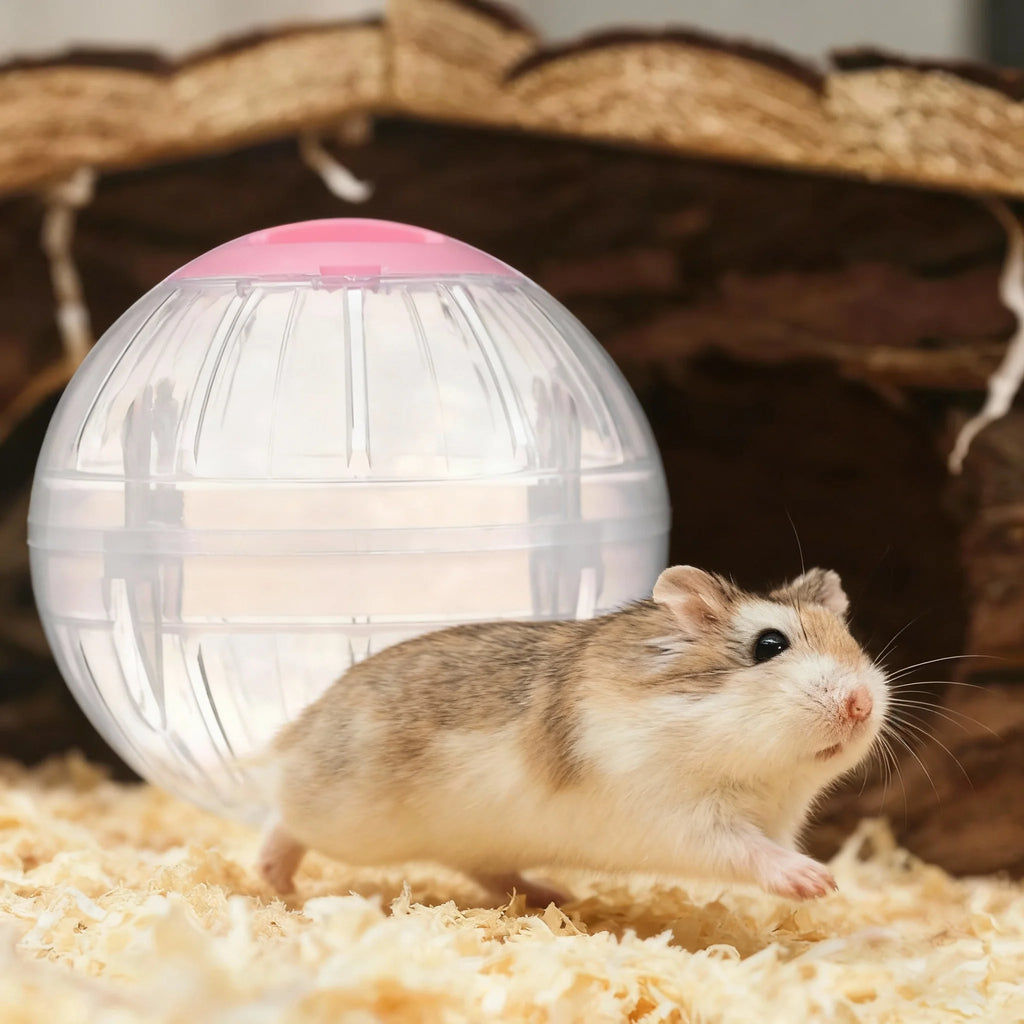 Bola de Ejercicio para Hámsters y Roedores Pequeños - Plástico Seguro 10 cm