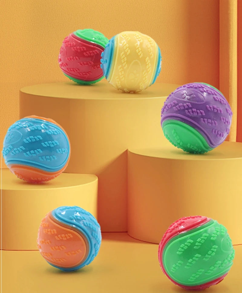 Pelota Interactiva con Sonido para Perros - TPR Resistente a Mordiscos 6,5 cm