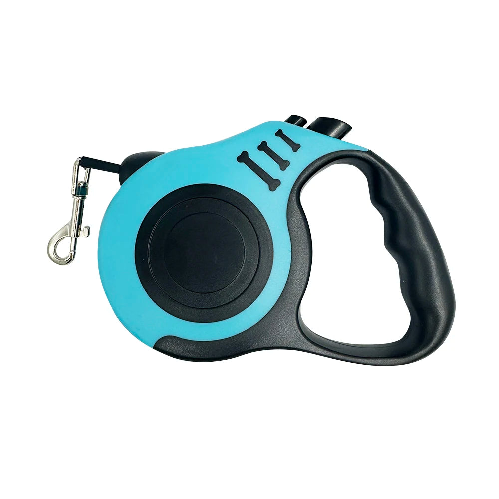 Correa Retráctil de Nylon para Perros y Gatos — 3 m (hasta 8 kg) y 5 m (hasta 14 kg), Colores Bicolor